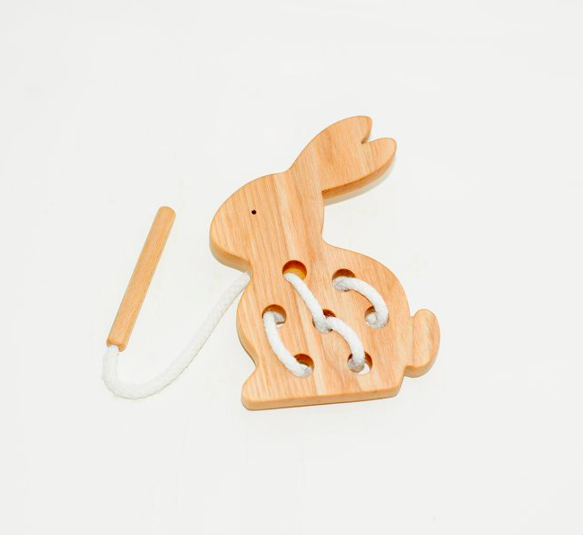 Wooden Lacing Rabbit Toy