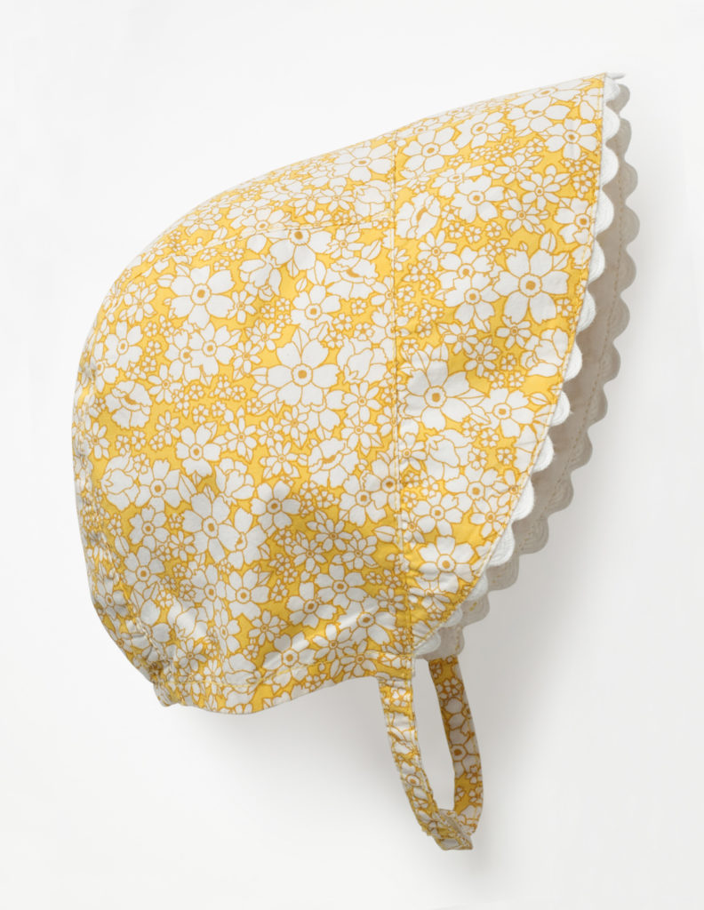 Yellow Floral Baby Bonnet