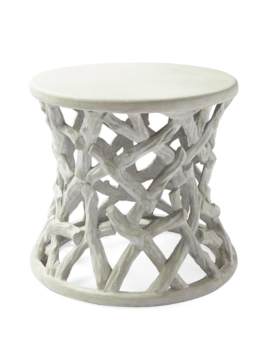 Faux Bois Outdoor Side Table