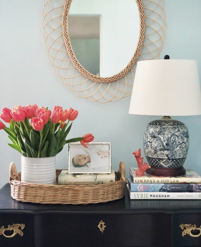 Rattan Mirror Drew Barrymore Flower Collection Walmart Blue and White Chinese Ginger Jar Table Lamp Vase of Tulips