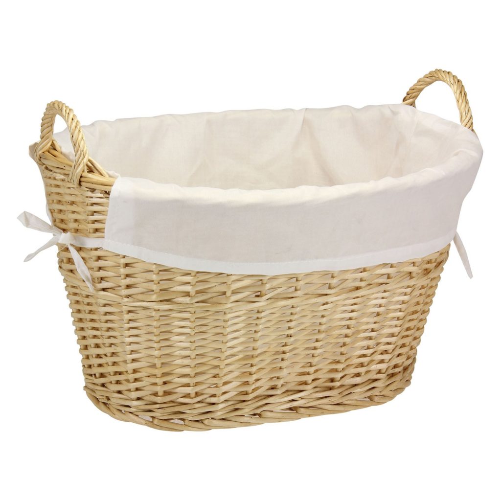 Willow Laundry Basket with Cotton Liner