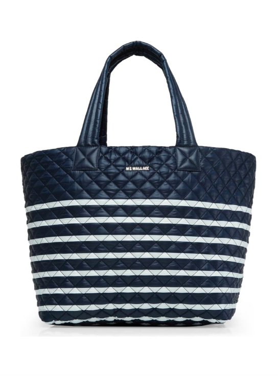 Stripe Quilted Large Metro Tote