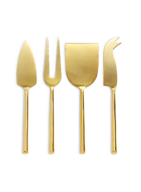 Set of Cheese Knives Gold