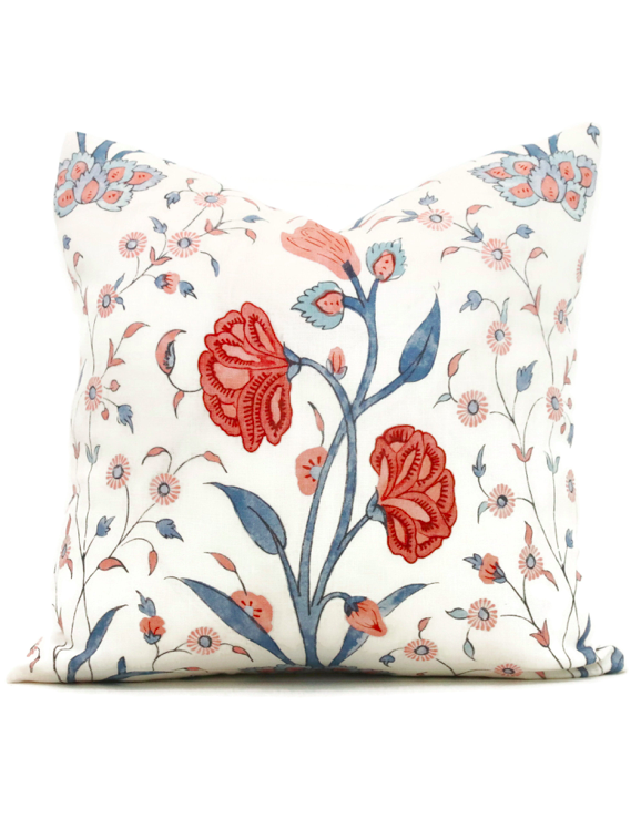 Rose Delft Schumacher Pillow Floral