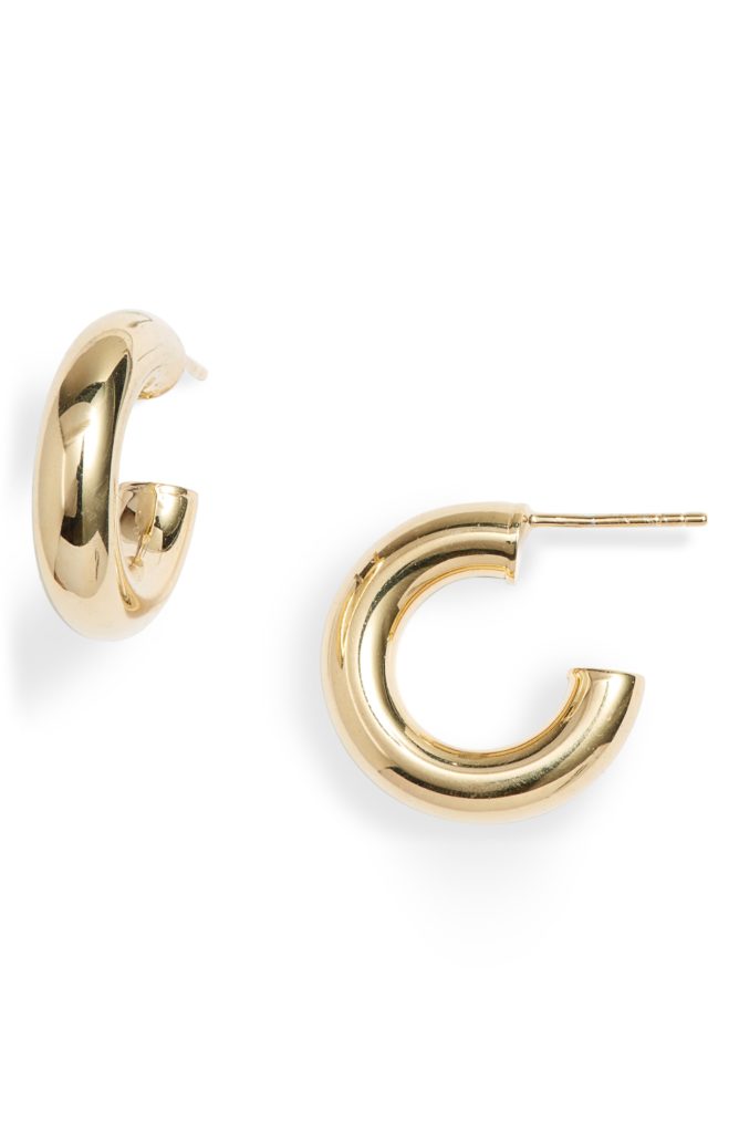 Thick Tubular Gold Hoops
