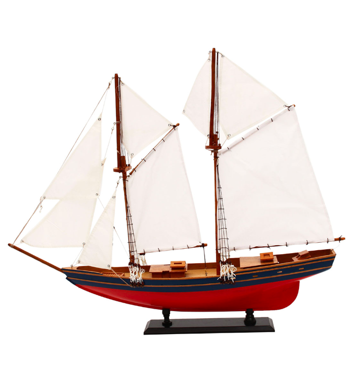 Wooden Sailboat Ship Model