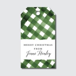 Green Gingham Gift Tags