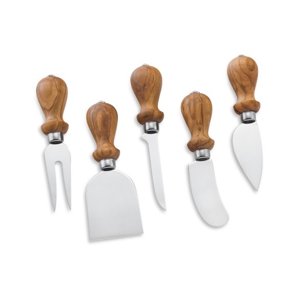 Olive Wood Cheese Knives Set
