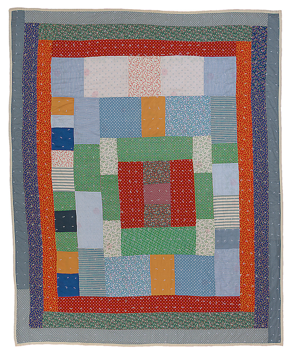 Hand-stitched quilt from Gee's Bend, Alabama.