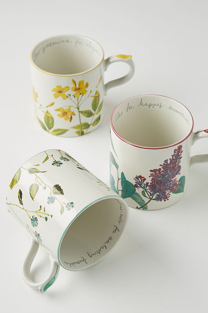 Skye McAlpine floral coffee mugs