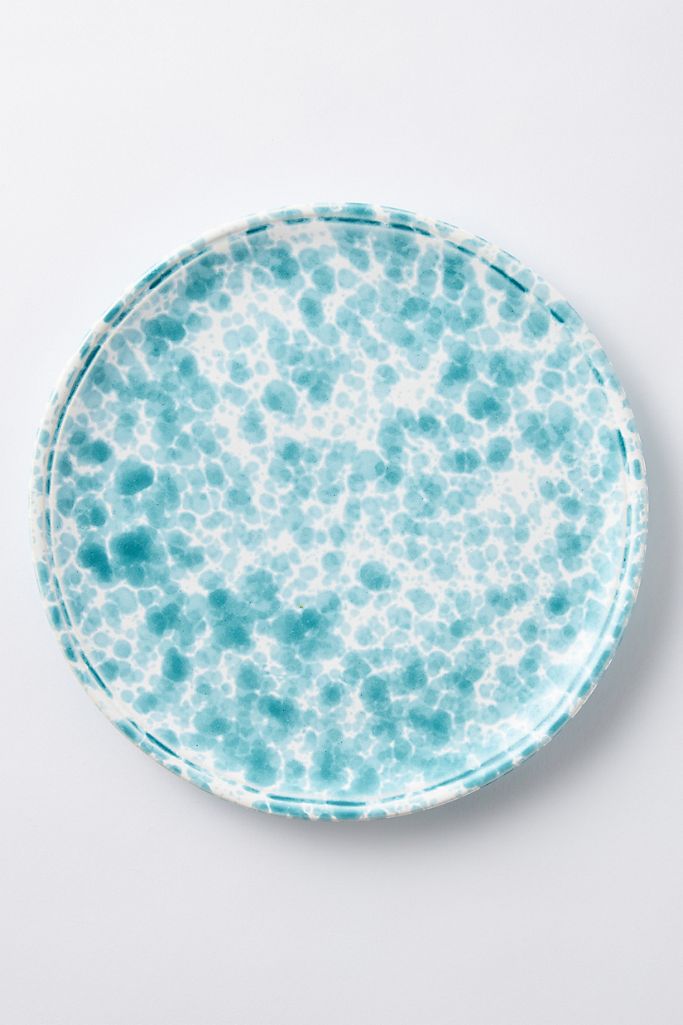 Skye McAlpine blue and white splatter dessert plates