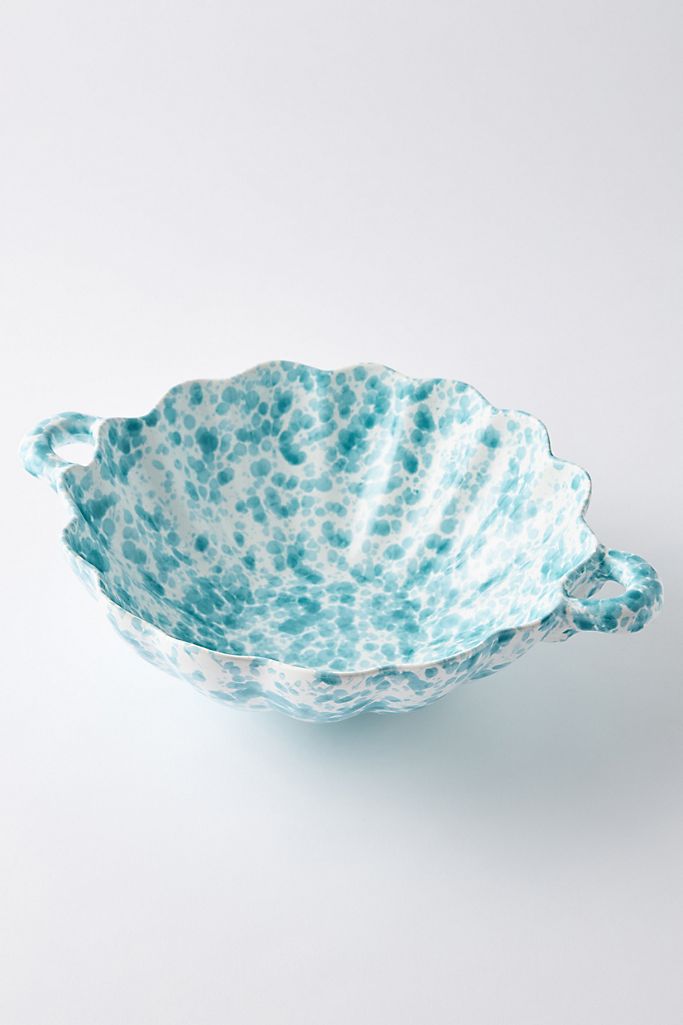 Skye McAlpine splatter blue and white bowl scalloped