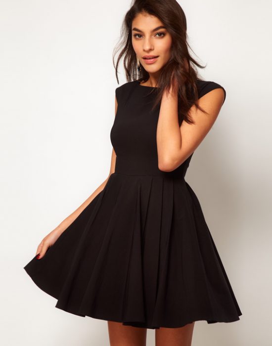 black-full-skirt-skater-dress-retro-ASOS - Katie Considers