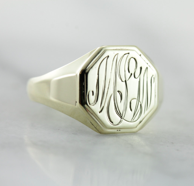 Best of Etsy: Vintage Signet Rings by M.S. Jewelers