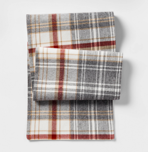 greyplaidtablerunner Katie Considers