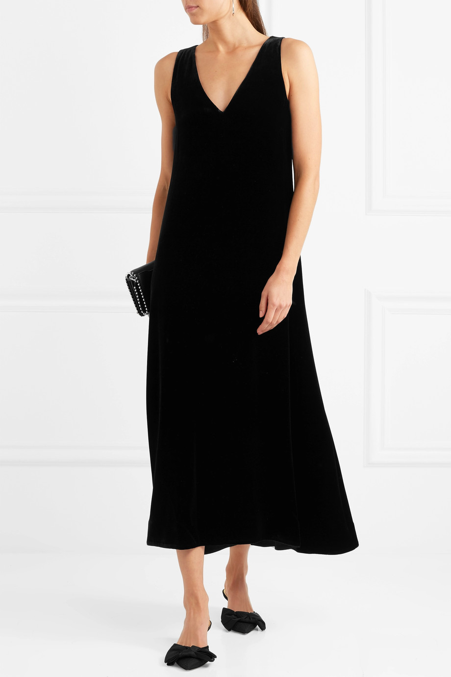 womens midi velvet dress