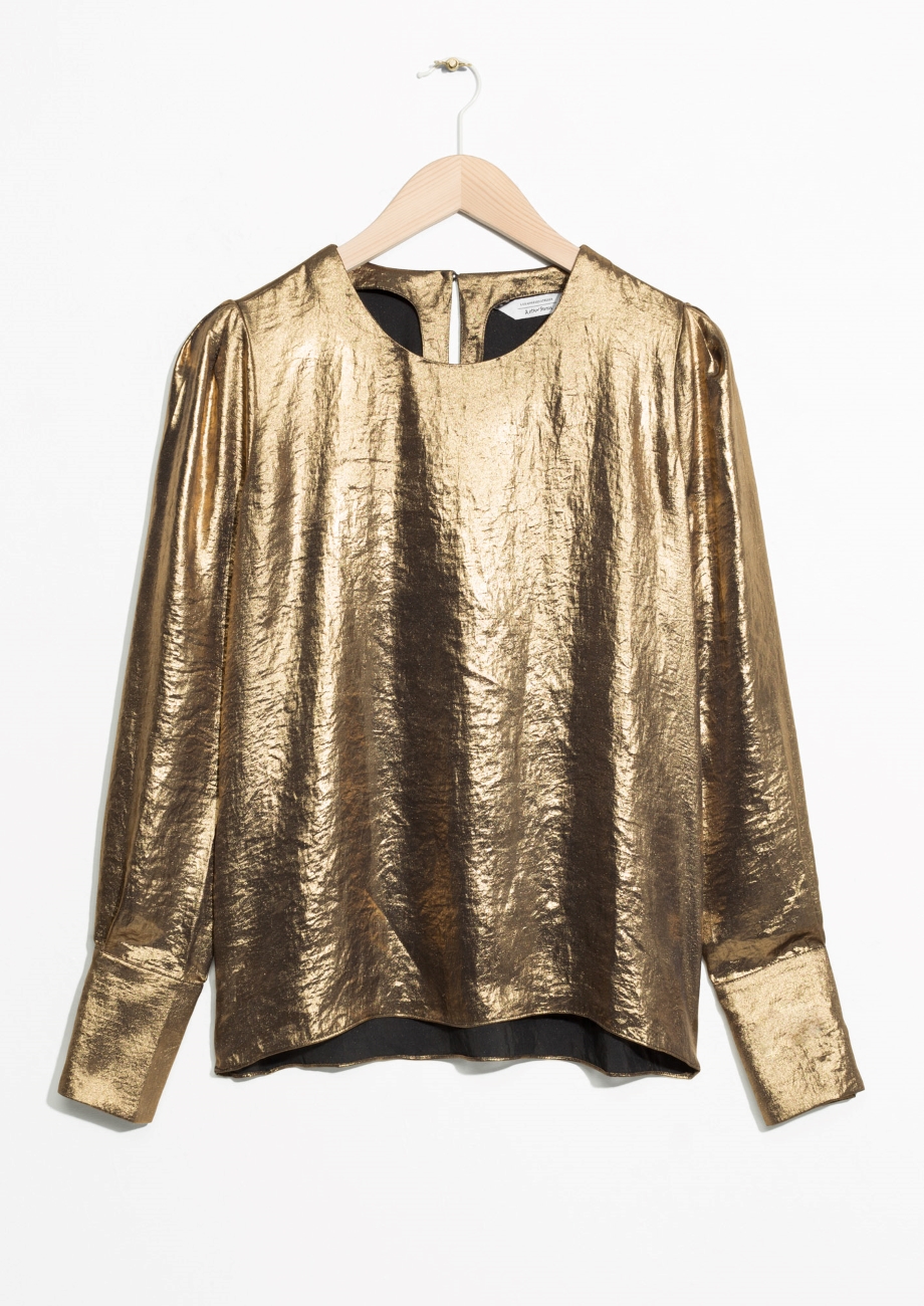 metallic-satin-blouse