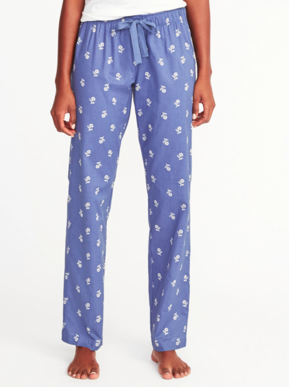 blue-floral-poplin-pajama-pants