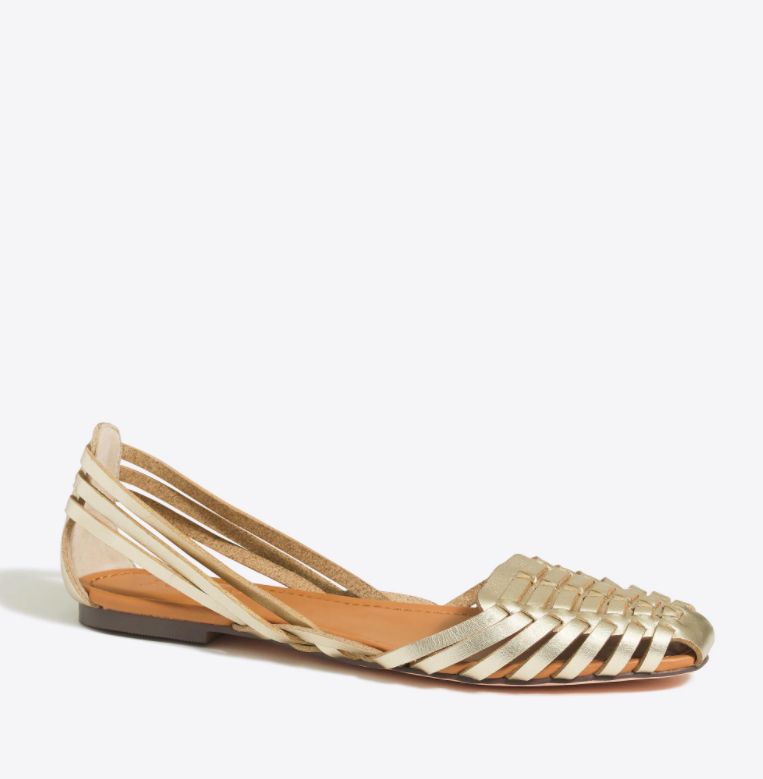 gold huaraches sandals