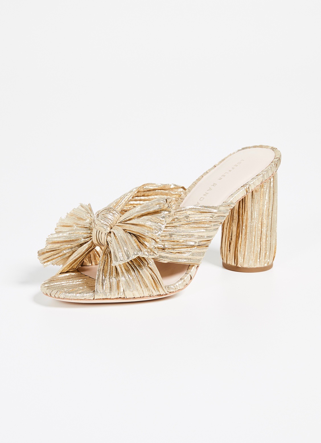 gold bow sandals