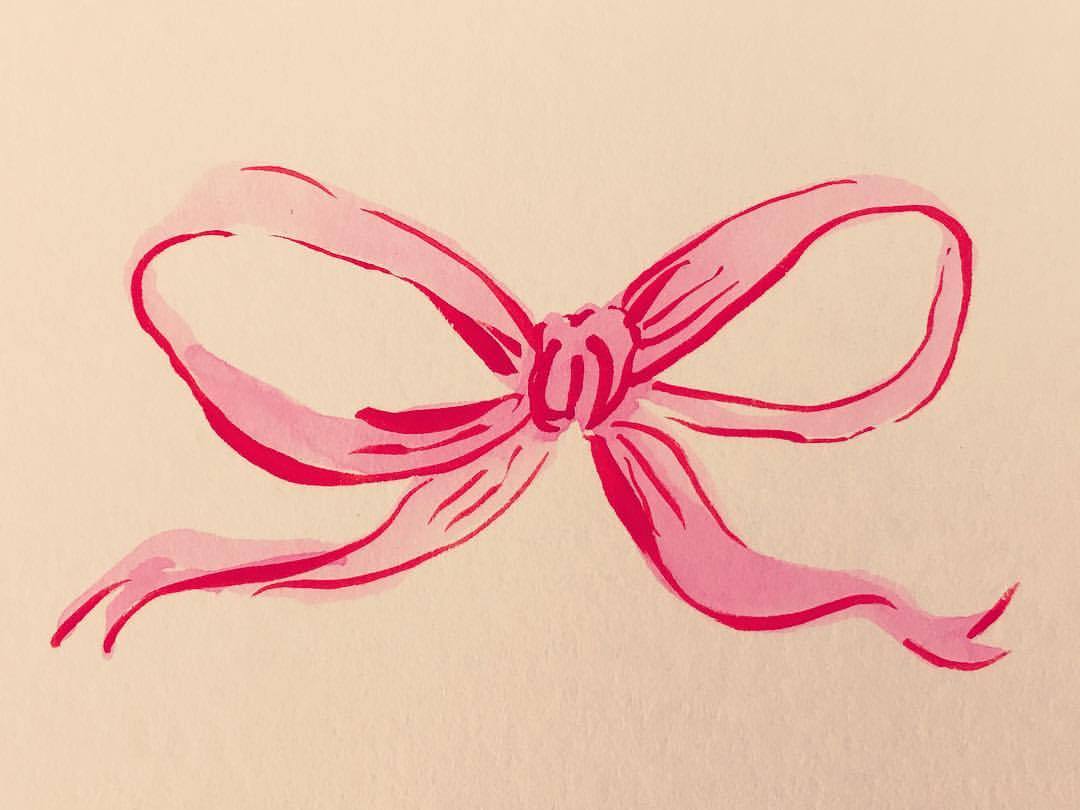 Susannah Garrod Fashion Illustrator Pink Bow Ribbon Katie Considers