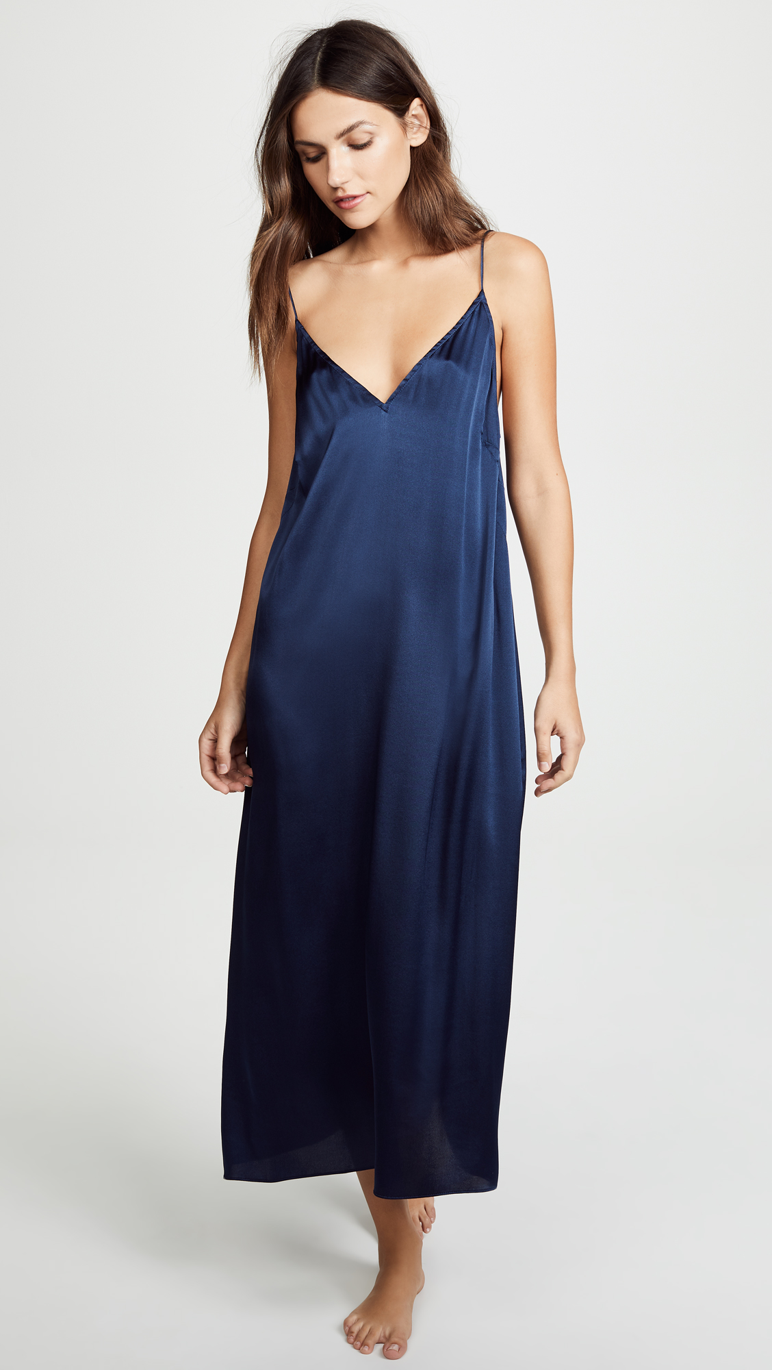 navy blue slip dress