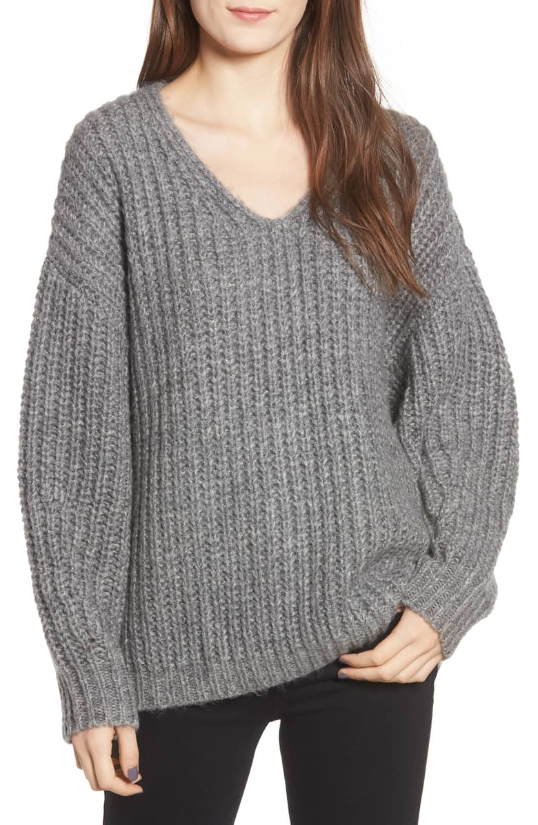 grey-shaker-stitch-sweater-womens - Katie Considers