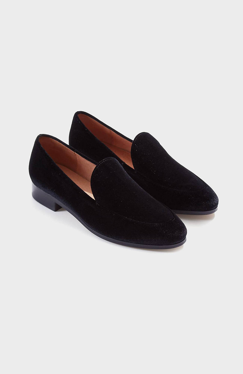 black velvet loafers womens