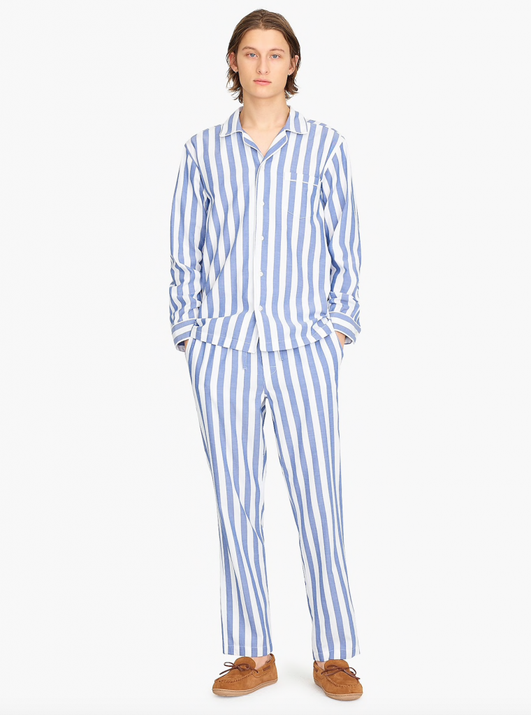 jcrewmenspajamasetwilsonstripebluefestiveholidaypajamasfor