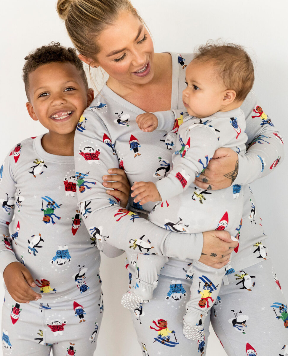 Printed Skier Footie Pajamas