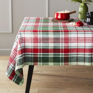 Red and Green Plaid Table Cloth