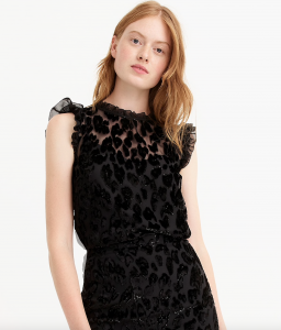 Velvet Leopard Print Top