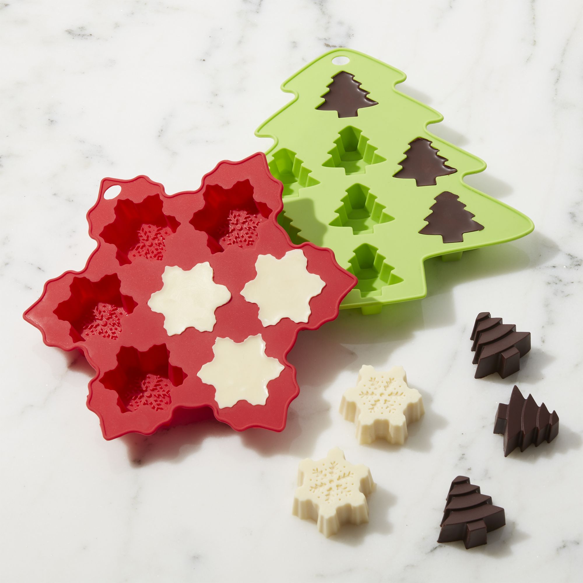silicone-holiday-trays-snowflake-christmas-tree-ice-tray-chocolate-molds - Katie Considers
