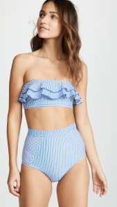 Ruffled Bandeau Bikini Top