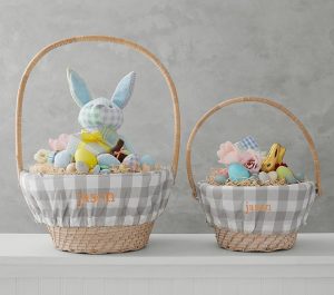 Large Gingham Easter Basket Liners