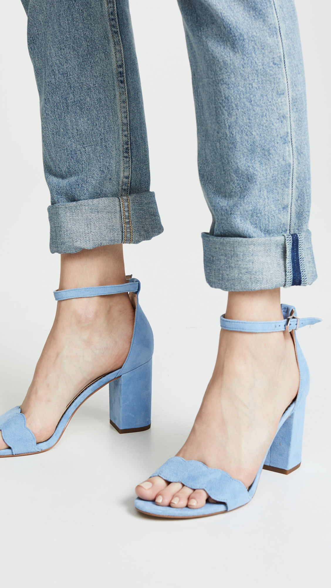 sam edelman blue suede heels