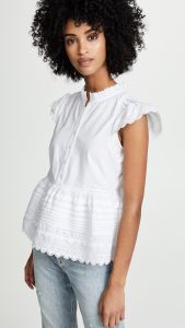 Eyelet Flutter Top