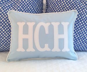 monogram nursery pillow