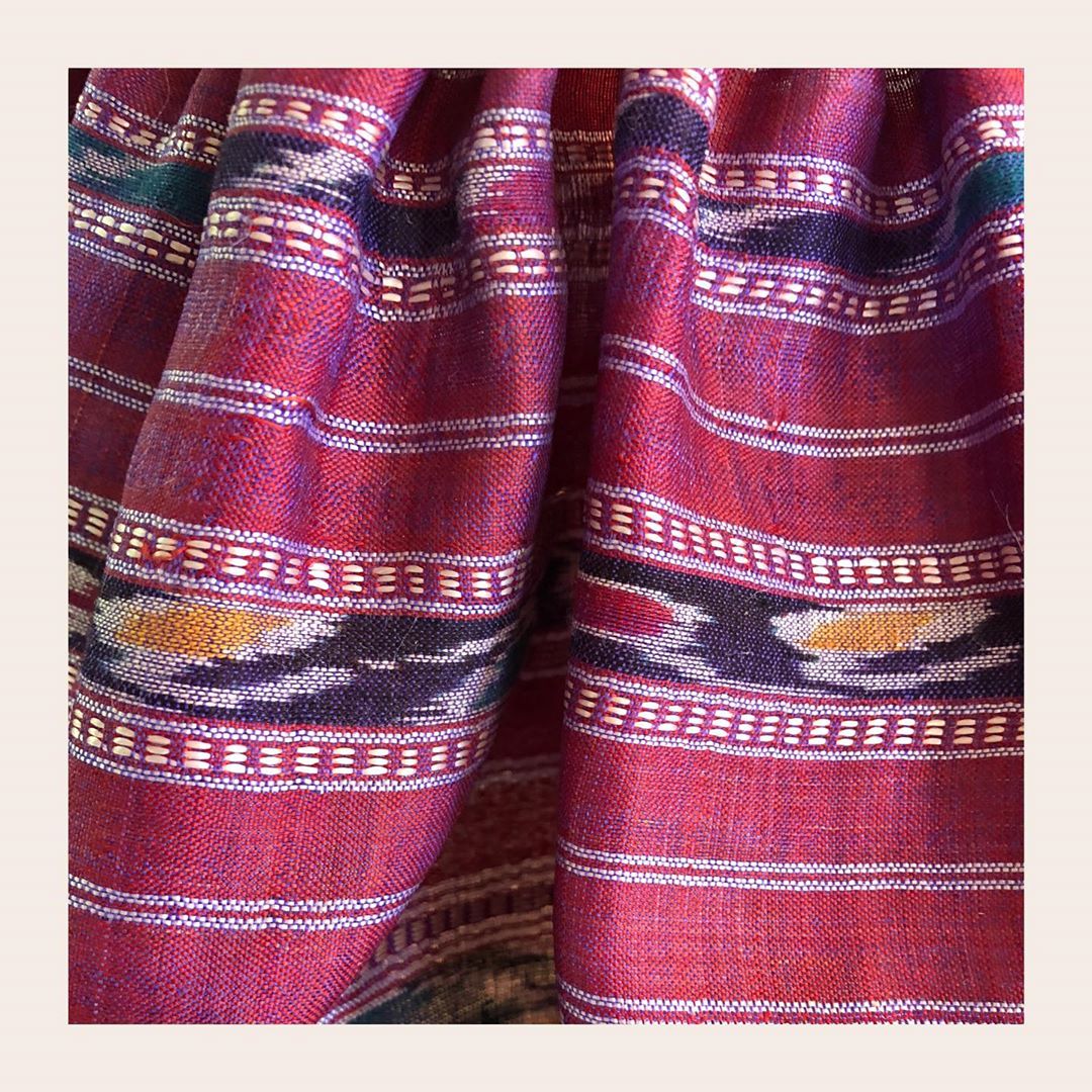 Perrotine Lampshades Ikat Batik Gathered Fabric