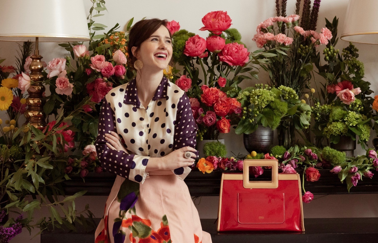 rachelbrosnahankatespadefrancesvalentineredpatentleatherbag1