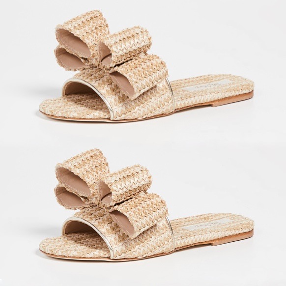 The Daily Hunt: Raffia Bow Slides - Katie Considers