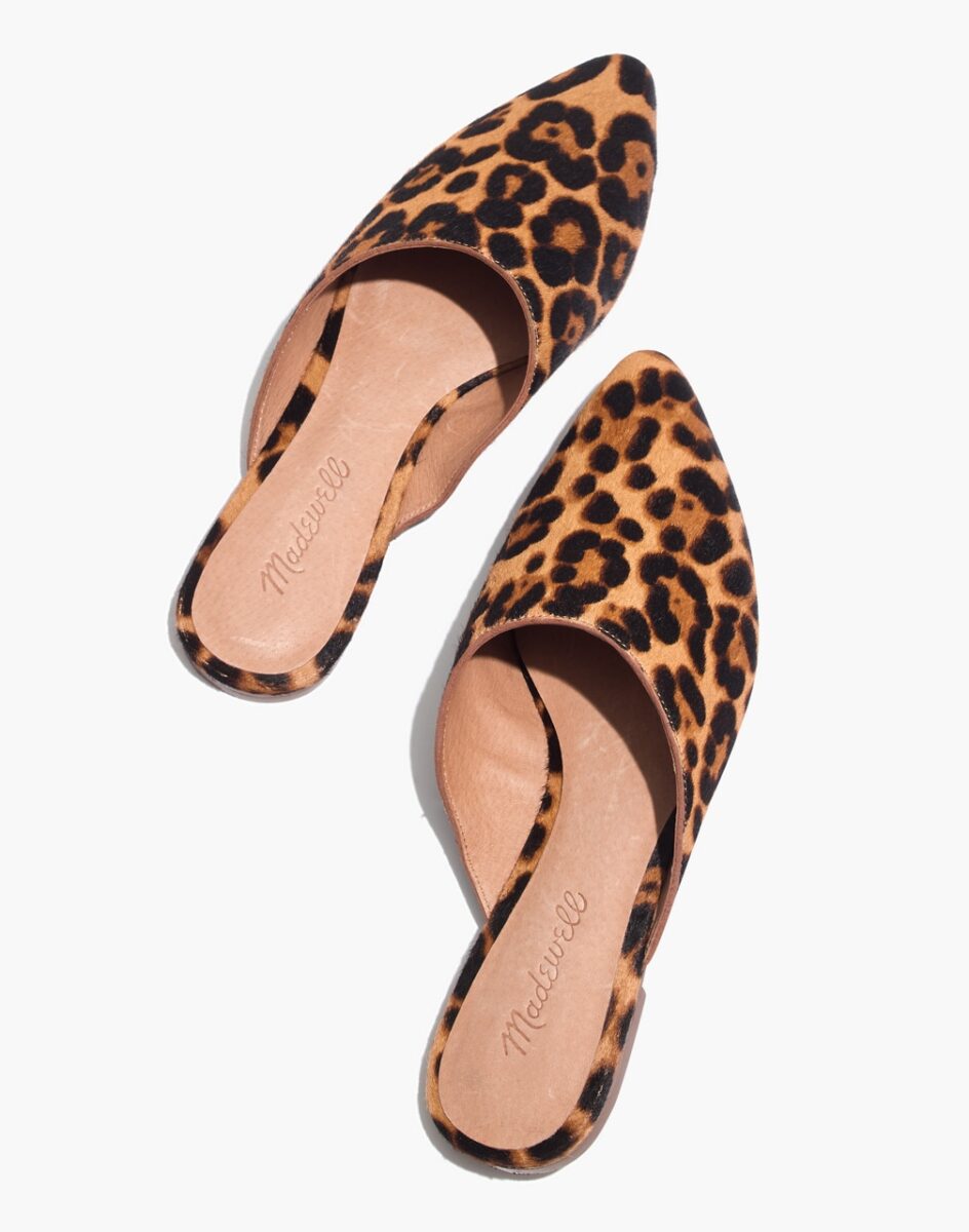 Leopard Calf Hair Mule