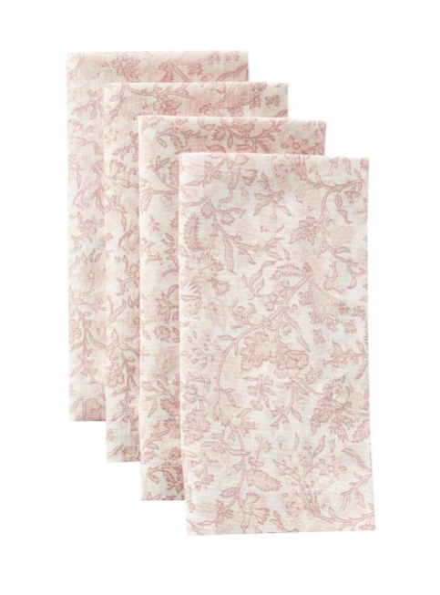 Pink Floral Paper Napkins