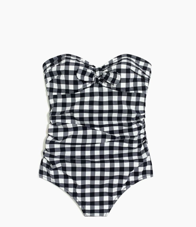 gingham-one-piece-swimsuit-bandeau-tie-front-bow