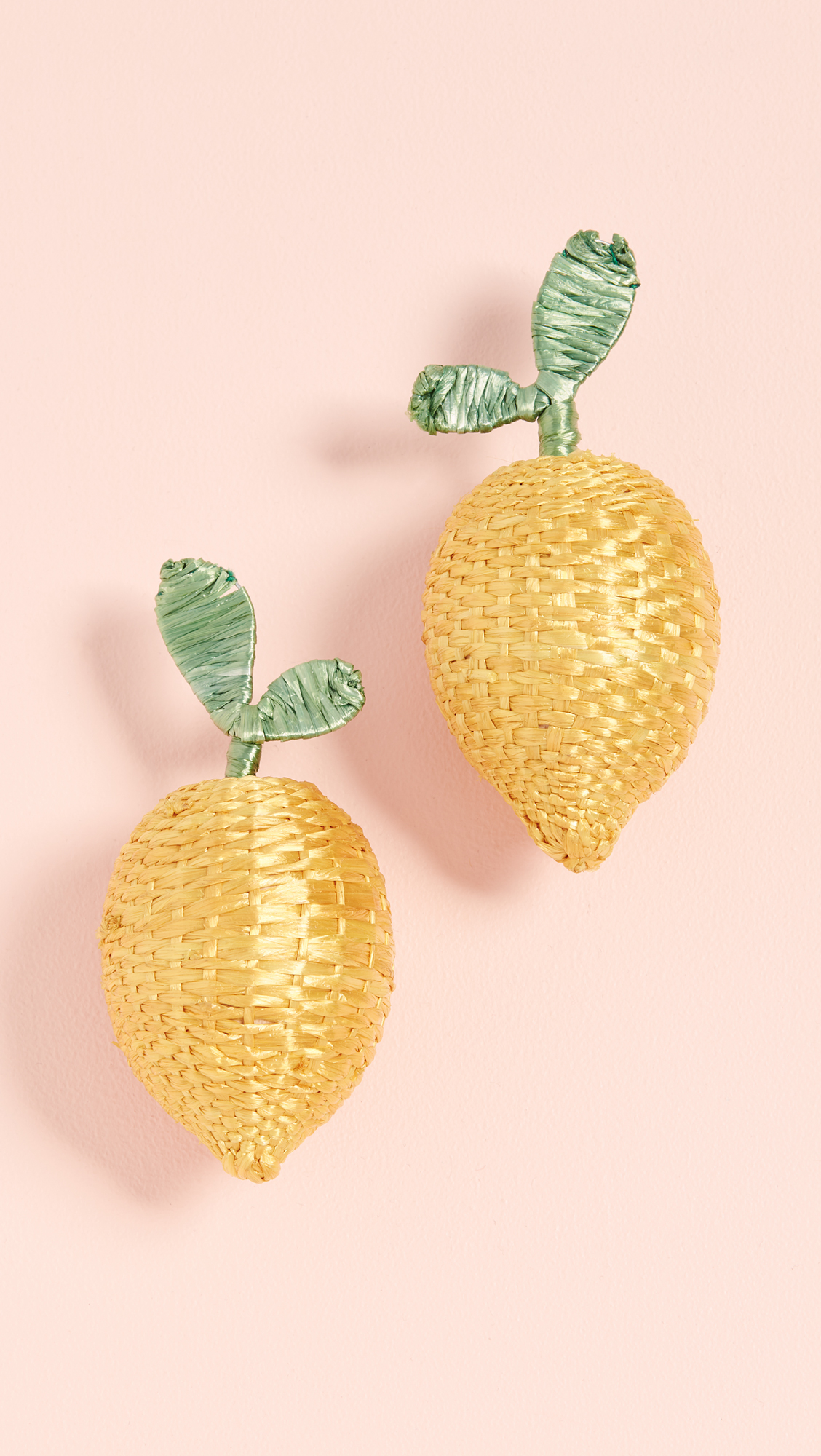 Lemon Raffia Earrings