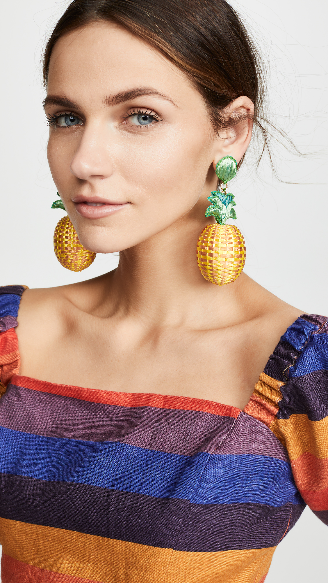 Pineapple Raffia Earrings