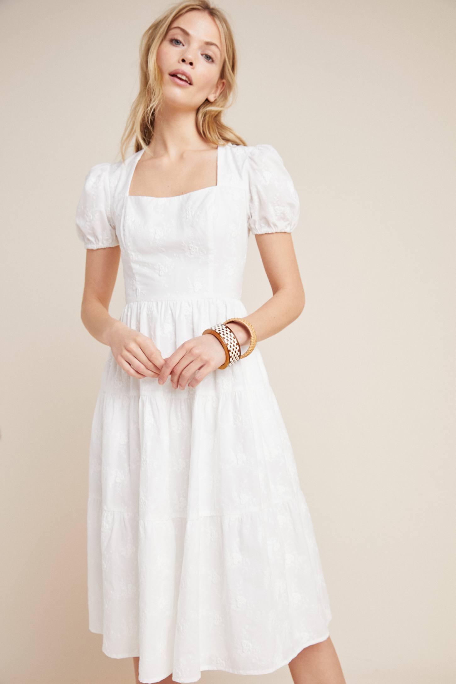 long sleeve midi white dress OFF 66%