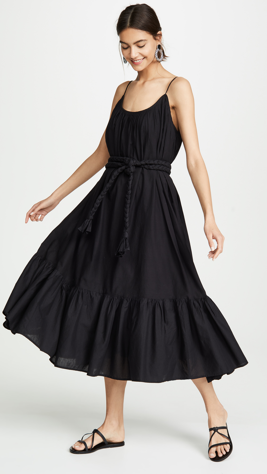 Lea Black Midi Dress