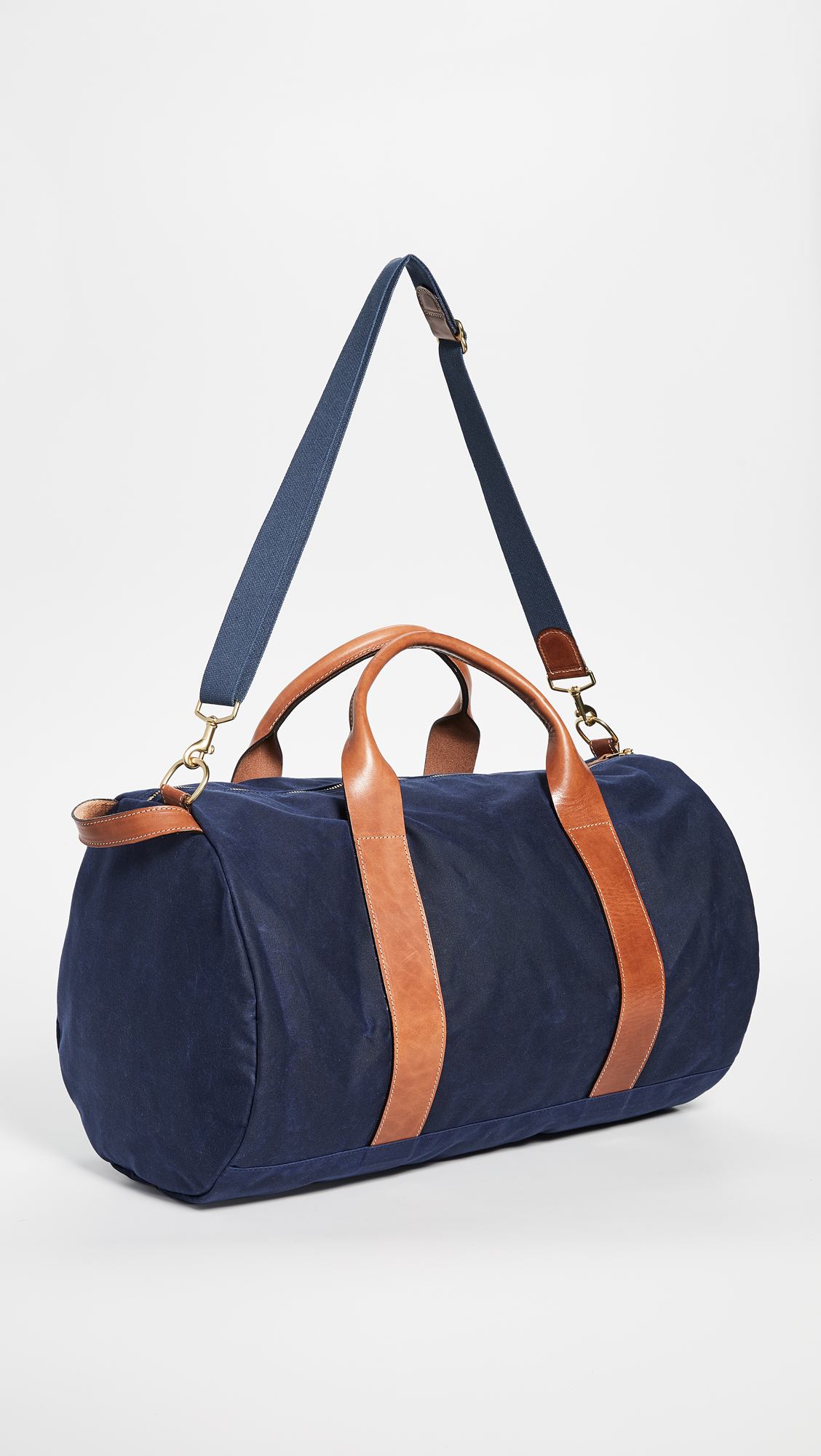 Navy Blue With Brown Be Leather Handles