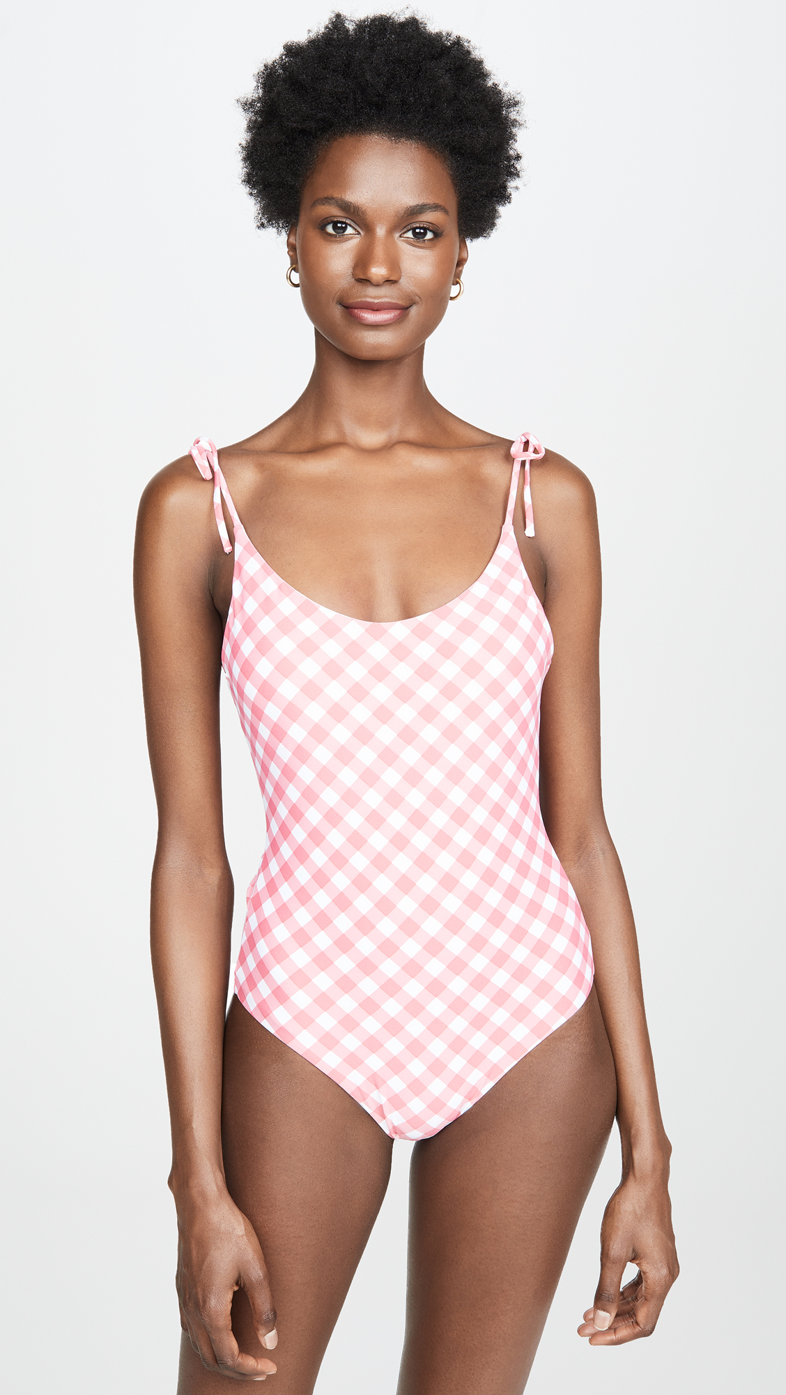 Gingham Pink One Piece Swimsuit